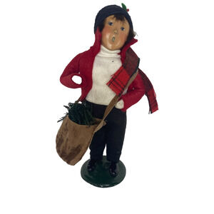 Byers Choice Carolers Boy 1996 Messenger Boughs Handmade Vintage Christmas Decor